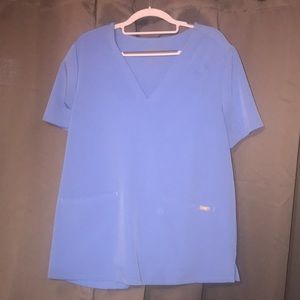 Figs ceil blue scrub top